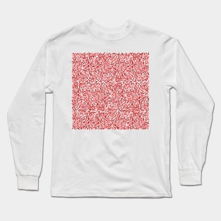 Red Sprinkles Candy Pattern Long Sleeve T-Shirt